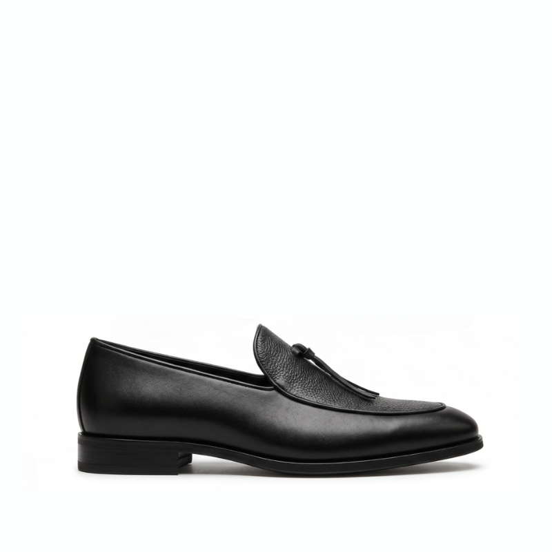 Valerio Textured Tassel Leather Loafer