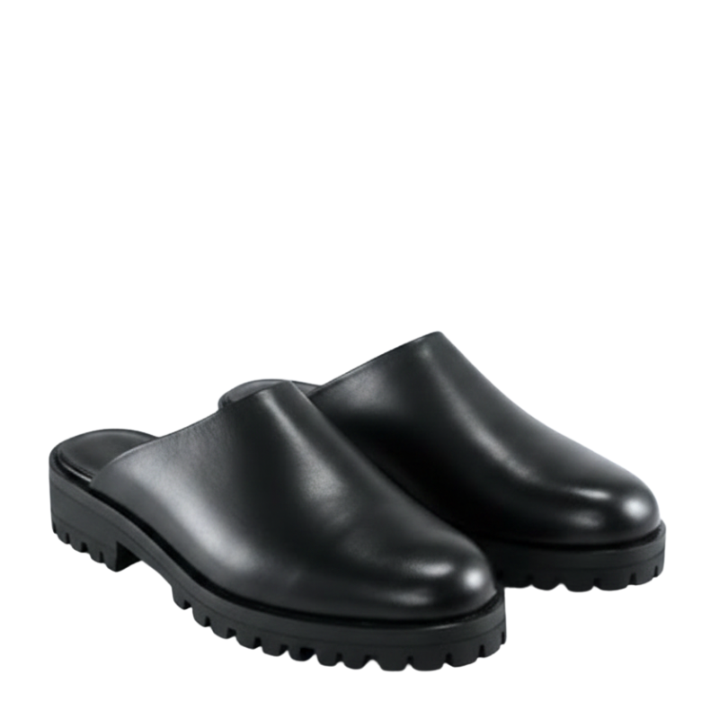 Valor Leather Rugged Slip‑Ons Luxe Mule