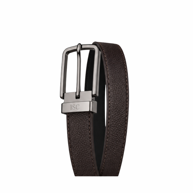 Varenzo Nocturne Grain Leather Belt