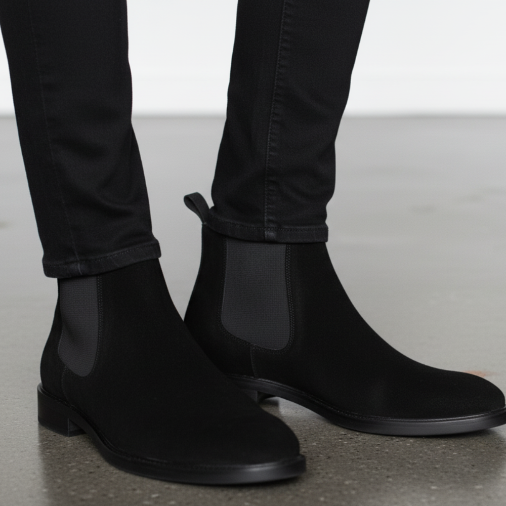 Velour Edge Classic Chelsea Boots