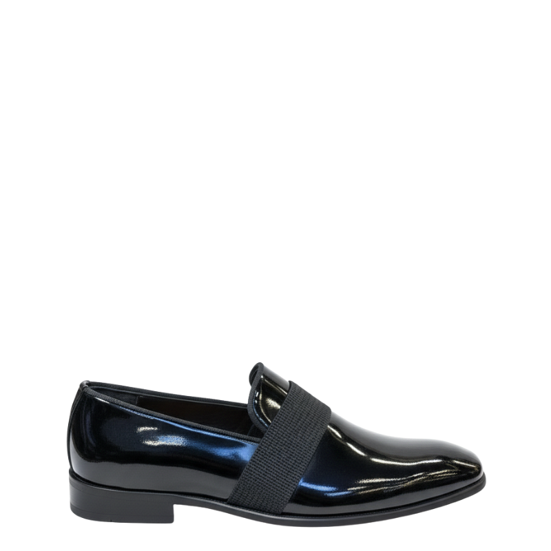 Velour Italian Patent Modern Strap Loafers