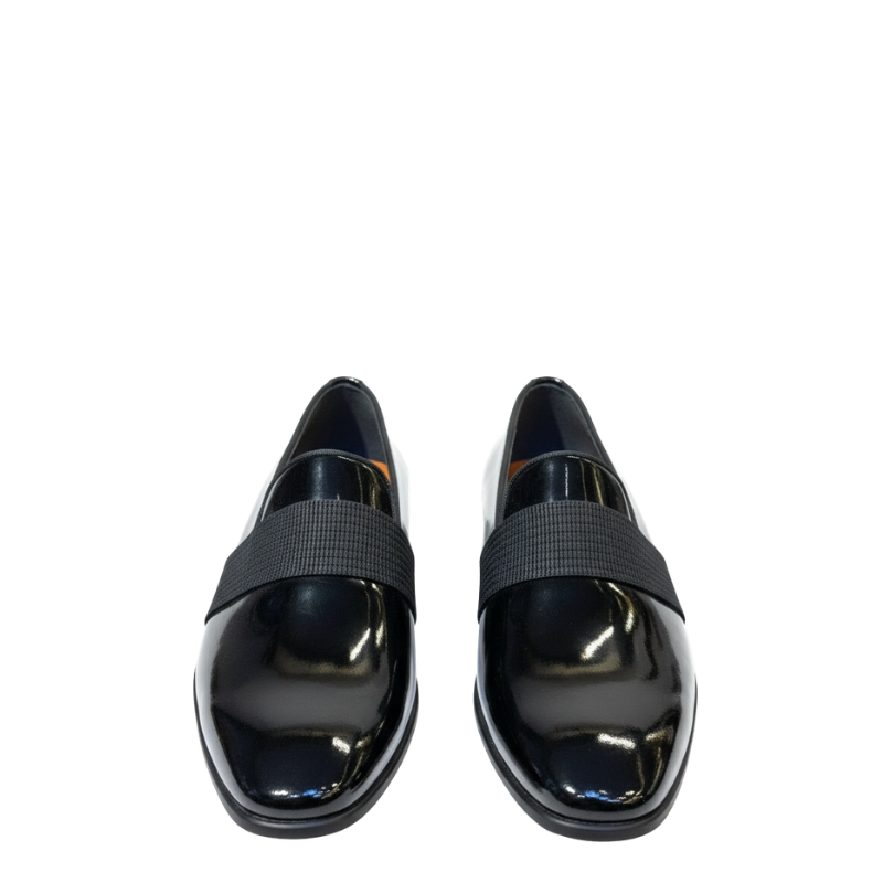 Velour Italian Patent Modern Strap Loafers