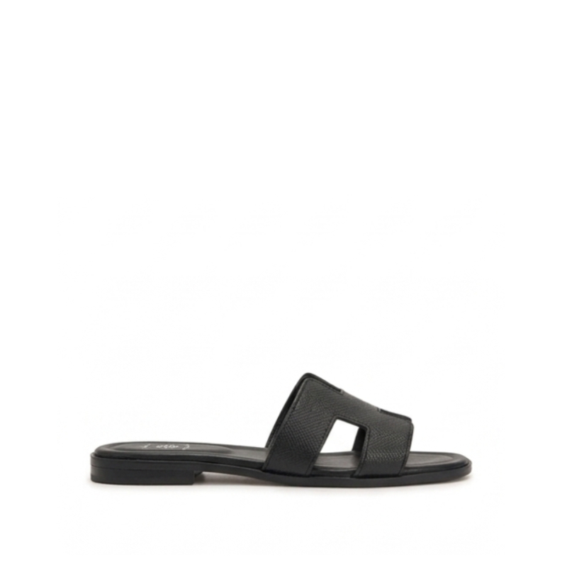 Verona H-Cut Leather Slide Sandals