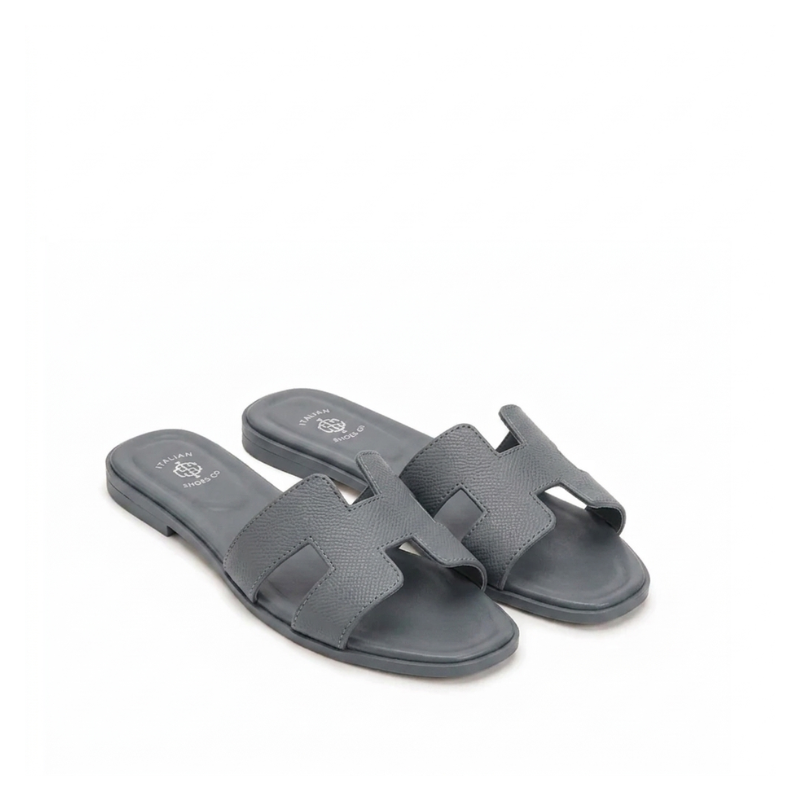 Verona H-Cut Leather Slide Sandals