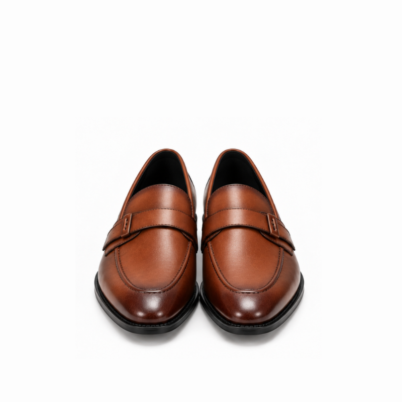 Wesley Buckle Leather Loafers
