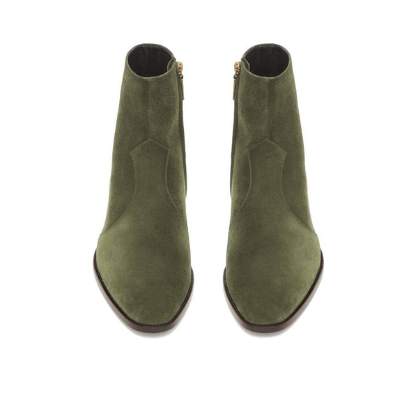 Olive Cuban boots