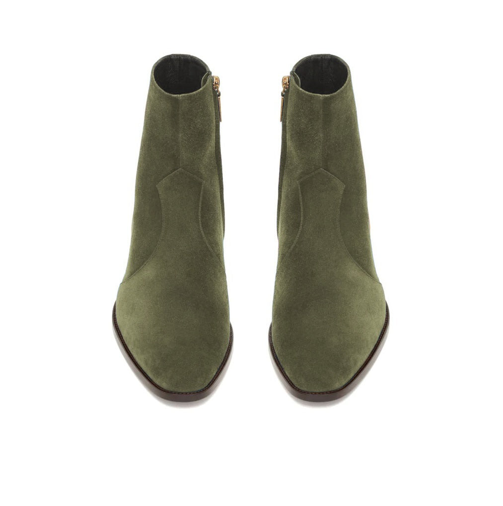 Olive Cuban boots