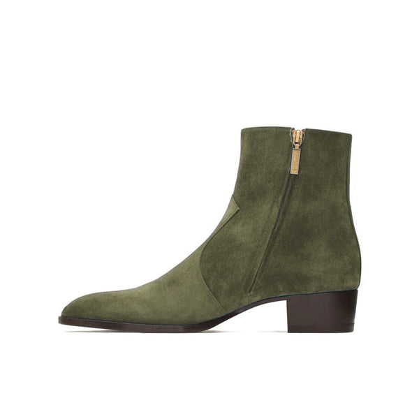 Olive Cuban boots