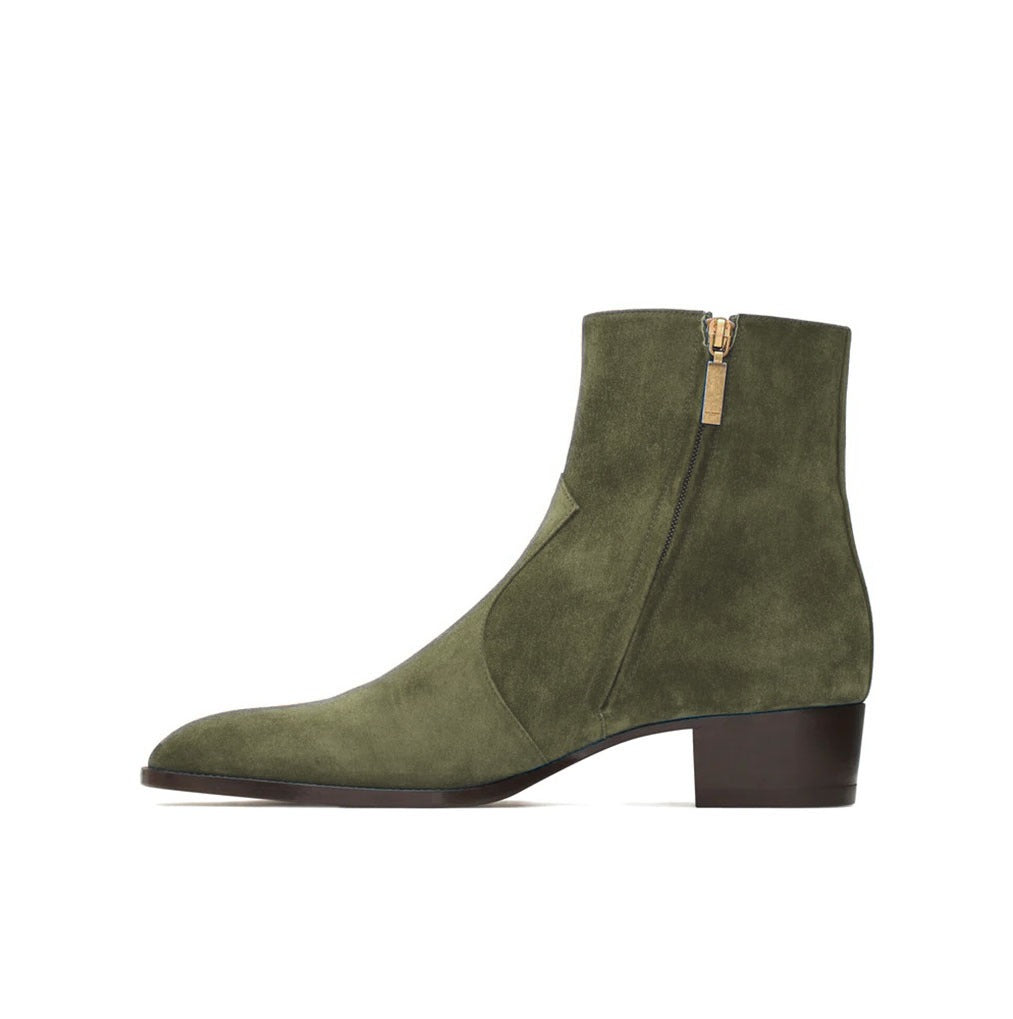 Olive Cuban boots