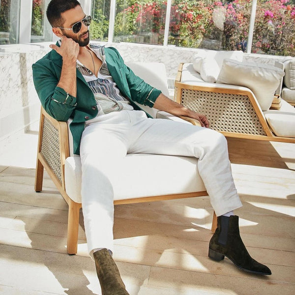Olive Cuban boots