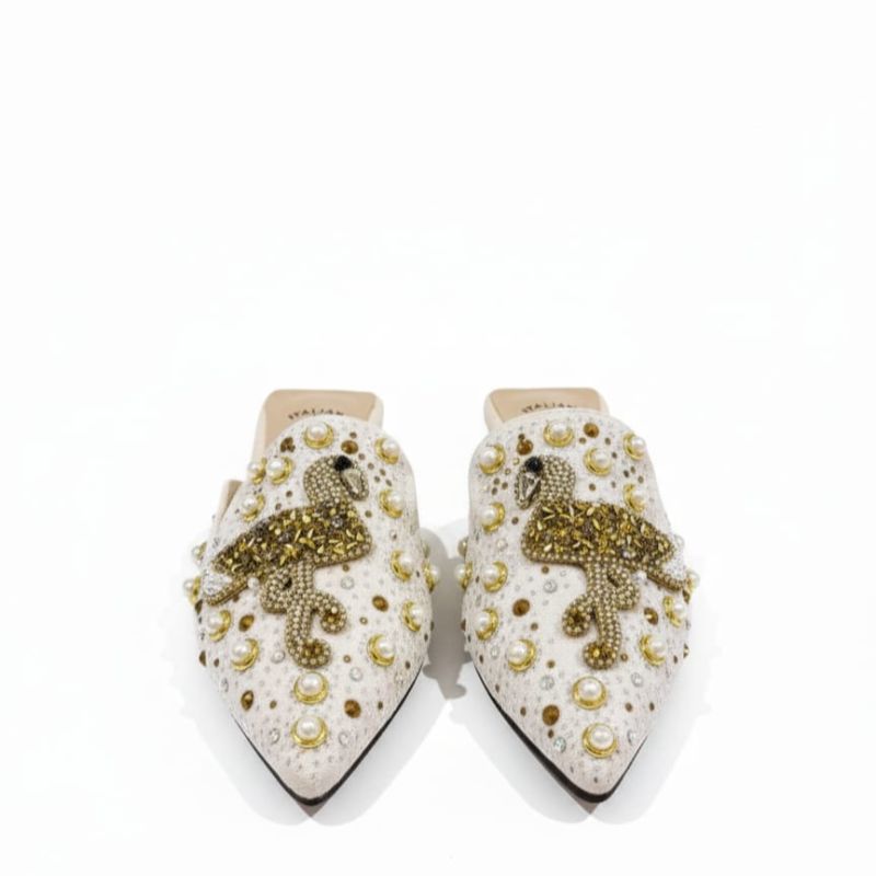Royal Ivory Pearl Embellished Mule