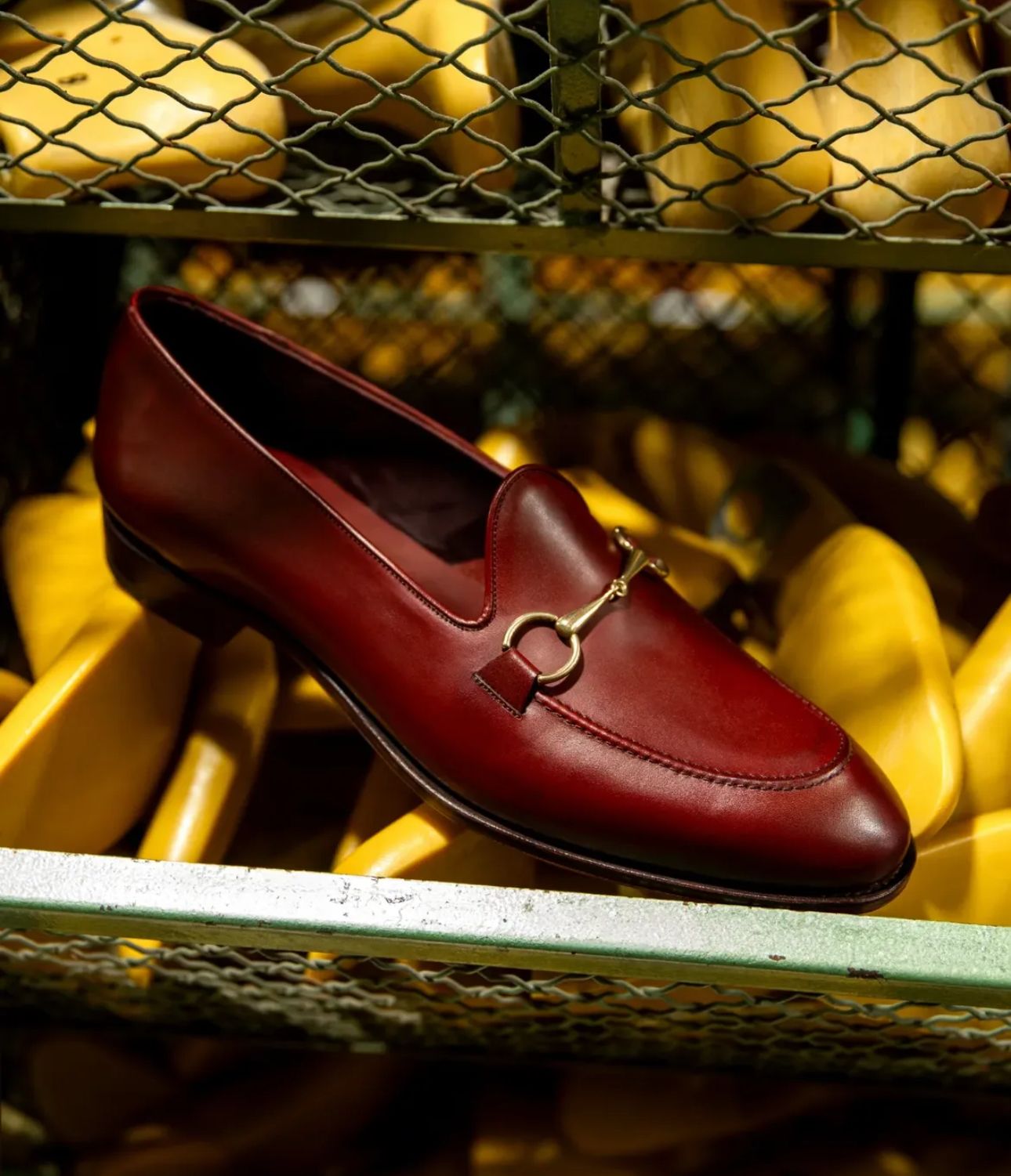 Scarlet Buckle Leather Burgundy Loafer
