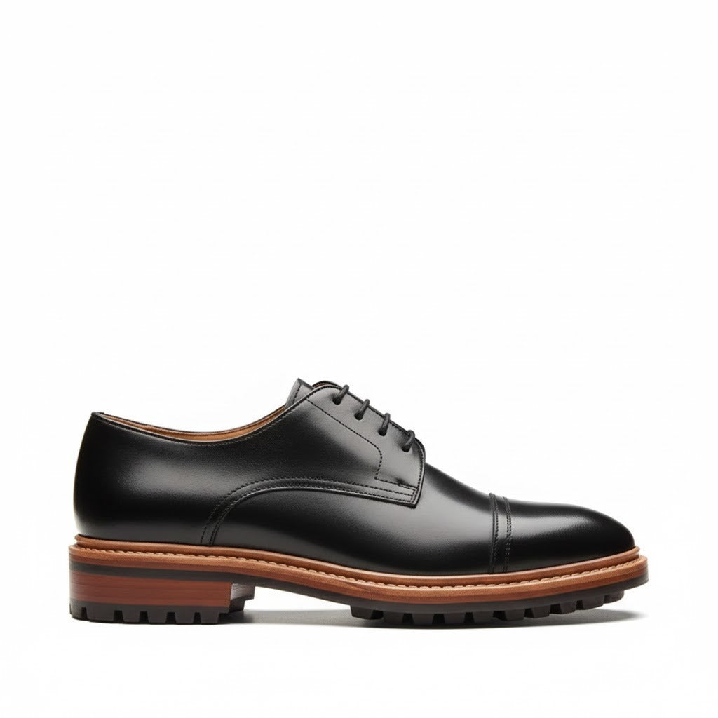 Junior, Cap-Toe Derby Shoe - Natural Chromexcel Hand Welted New Age