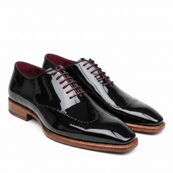 Wingtip Oxford Dark Leather Shoes