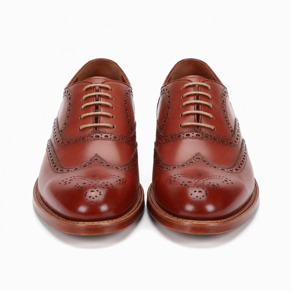 Wingtip Oxford Leather Lace Up Shoes