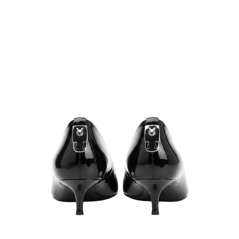 Women's Italian Patent Pointed-Toe Kitten Heels
