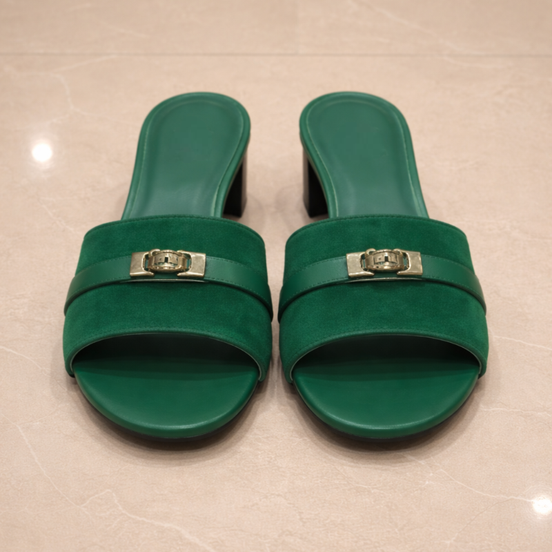 Women's Suede Luxury Comfort Blocks Sandals