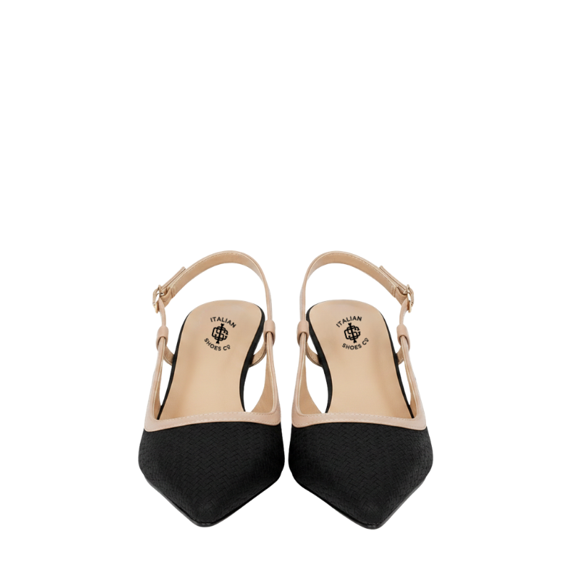 Women's Woven Slingback Stiletto Heels