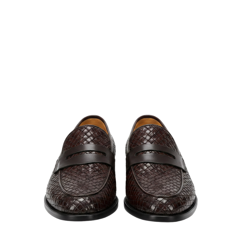 Woven Dark Luxe Penny Loafers