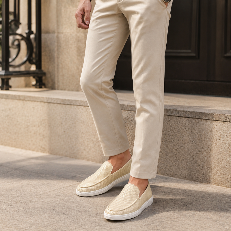 Woven Ignite Textured Leather Loafer