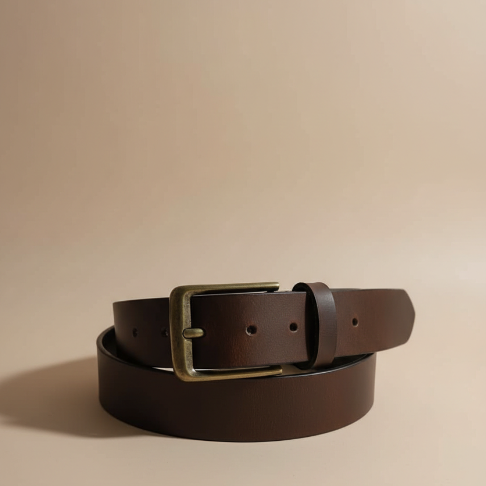 Brass Haven Smooth Grain Leather Belt