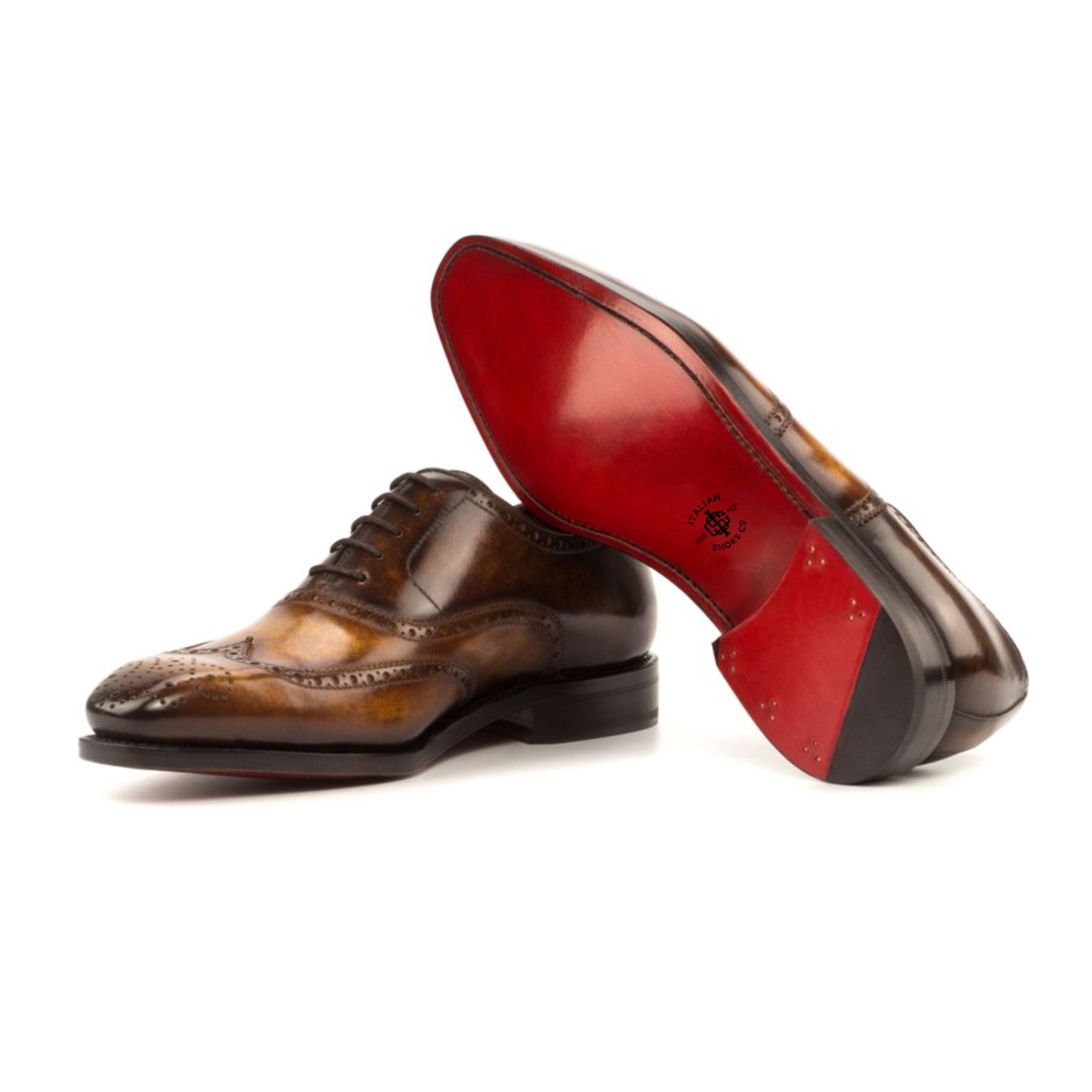 Brown Patina Brogues Shoes