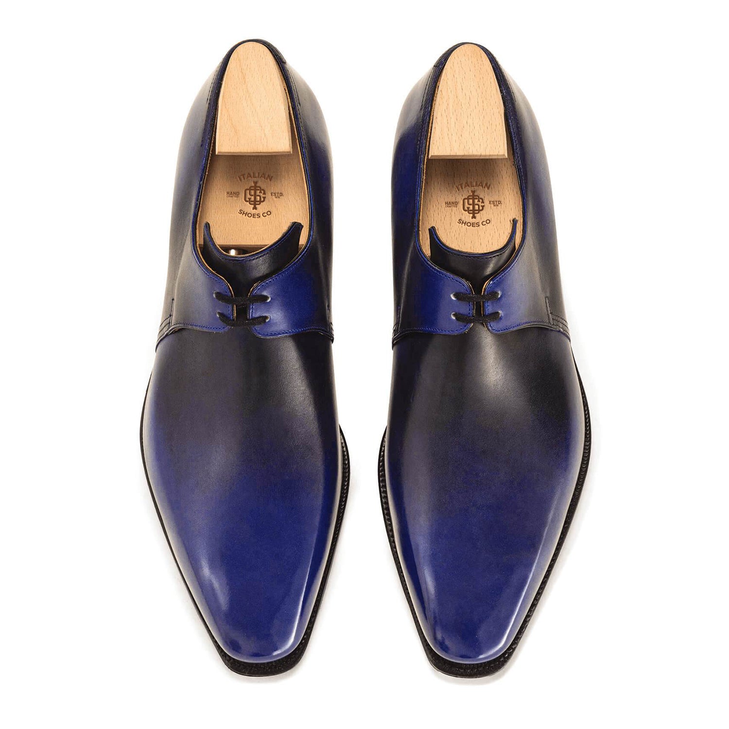 Dark Blue Calf Leather Shoes