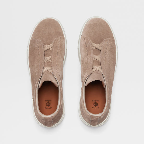 Handmade Suede Triple Stitch Sneaker