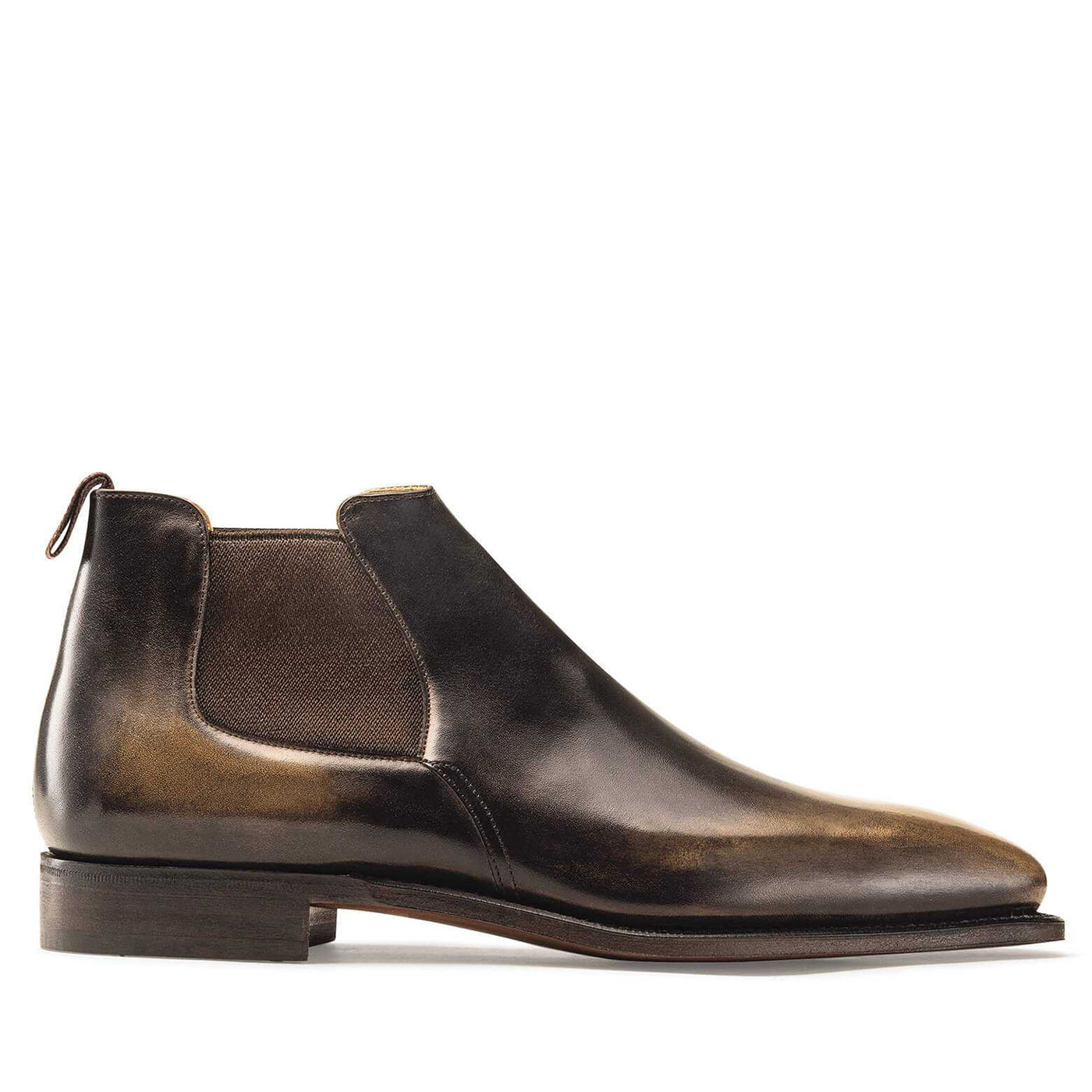 Old Black Calf Leather Boots