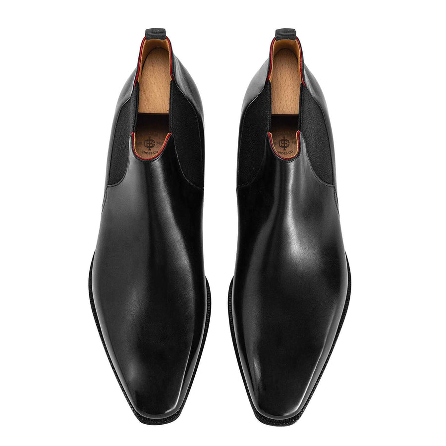 Black Calf Leather Boots