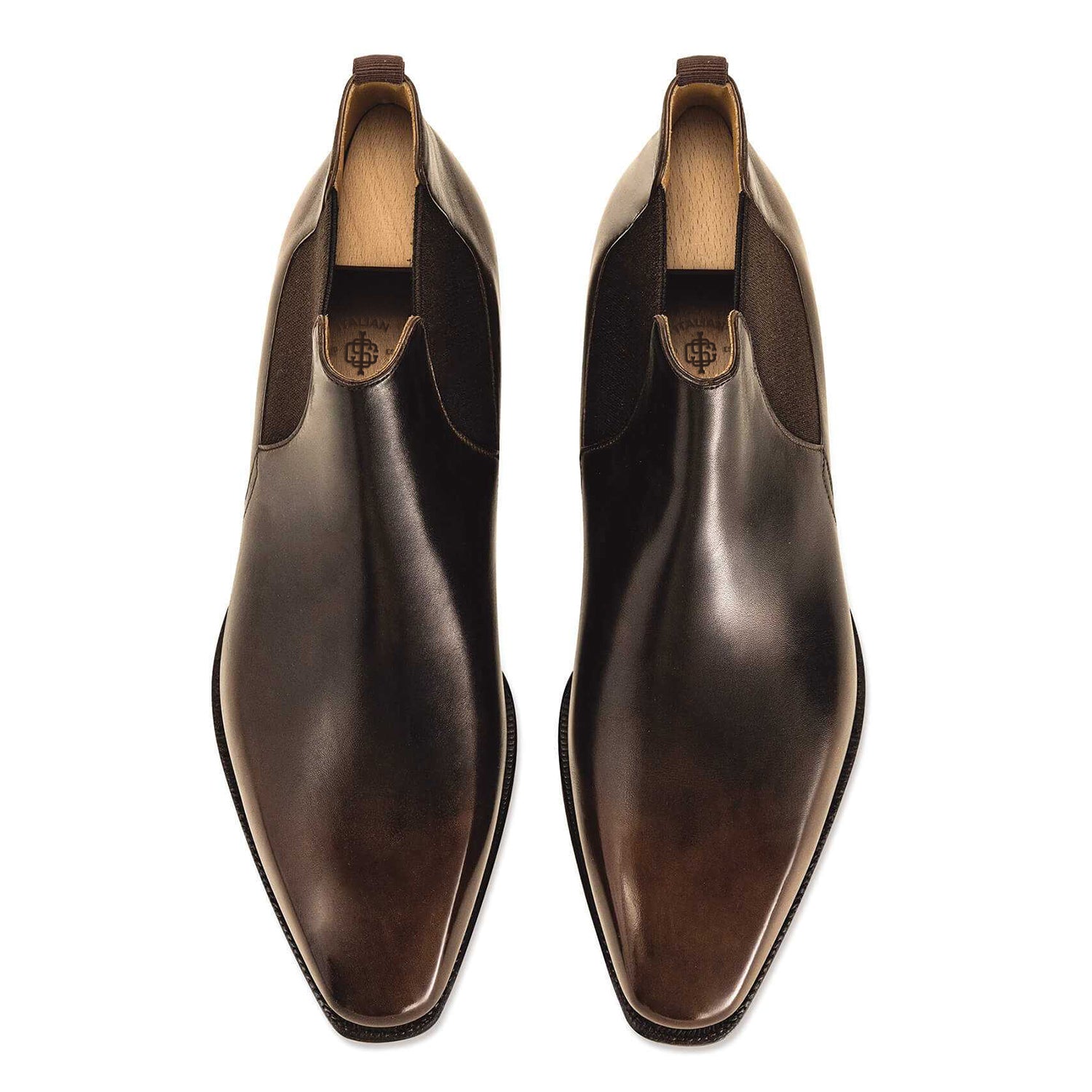 EBONY CALF LEATHER BOOTS