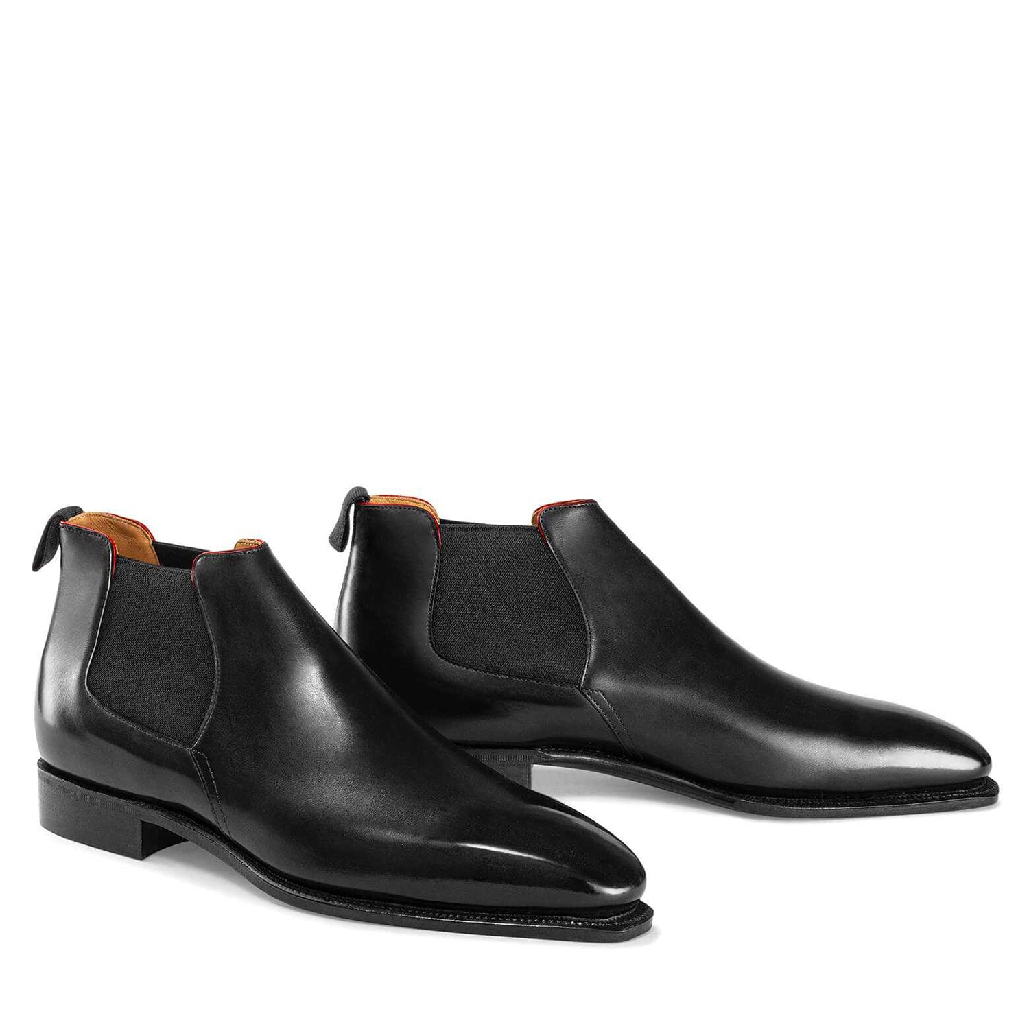 Black Calf Leather Boots