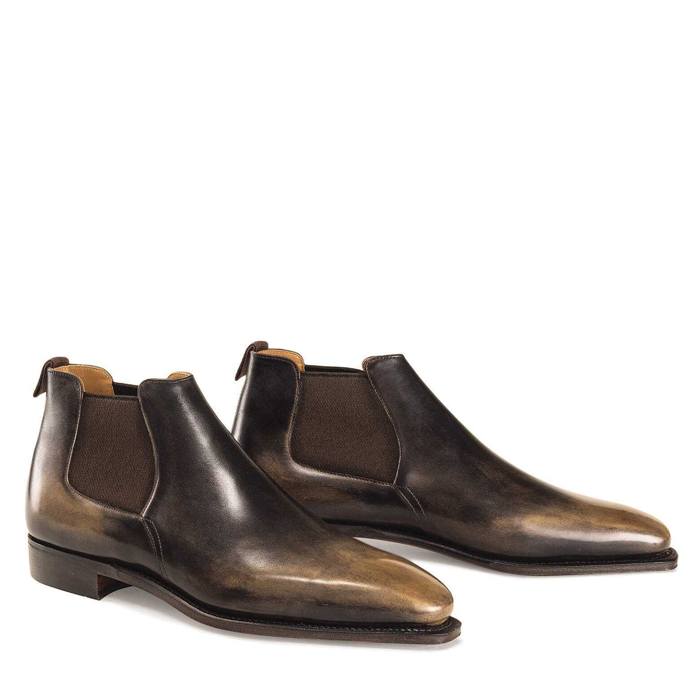 Old Black Calf Leather Boots