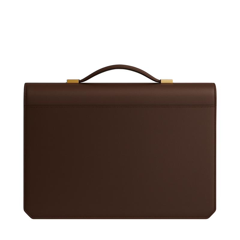 Men's Double Compartment Classy Brown Briefcase