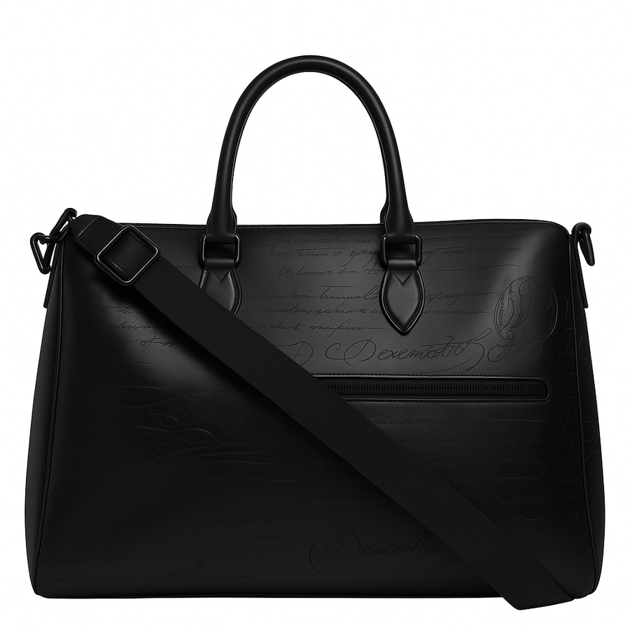 Premium Travel Duffel Leather Green Luggage Bag