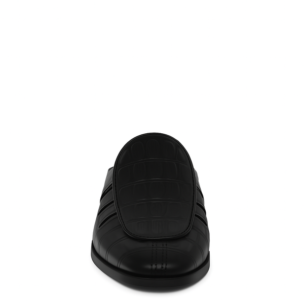 Stylish Croco Leather Mule