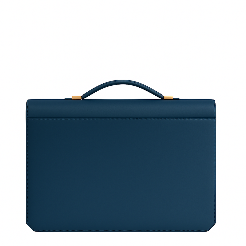 Men's Double Compartment Classy Blue Briefcase