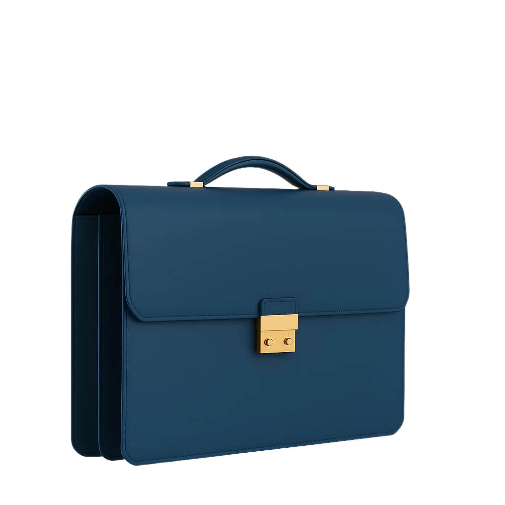 Men's Double Compartment Classy Tan Briefcase