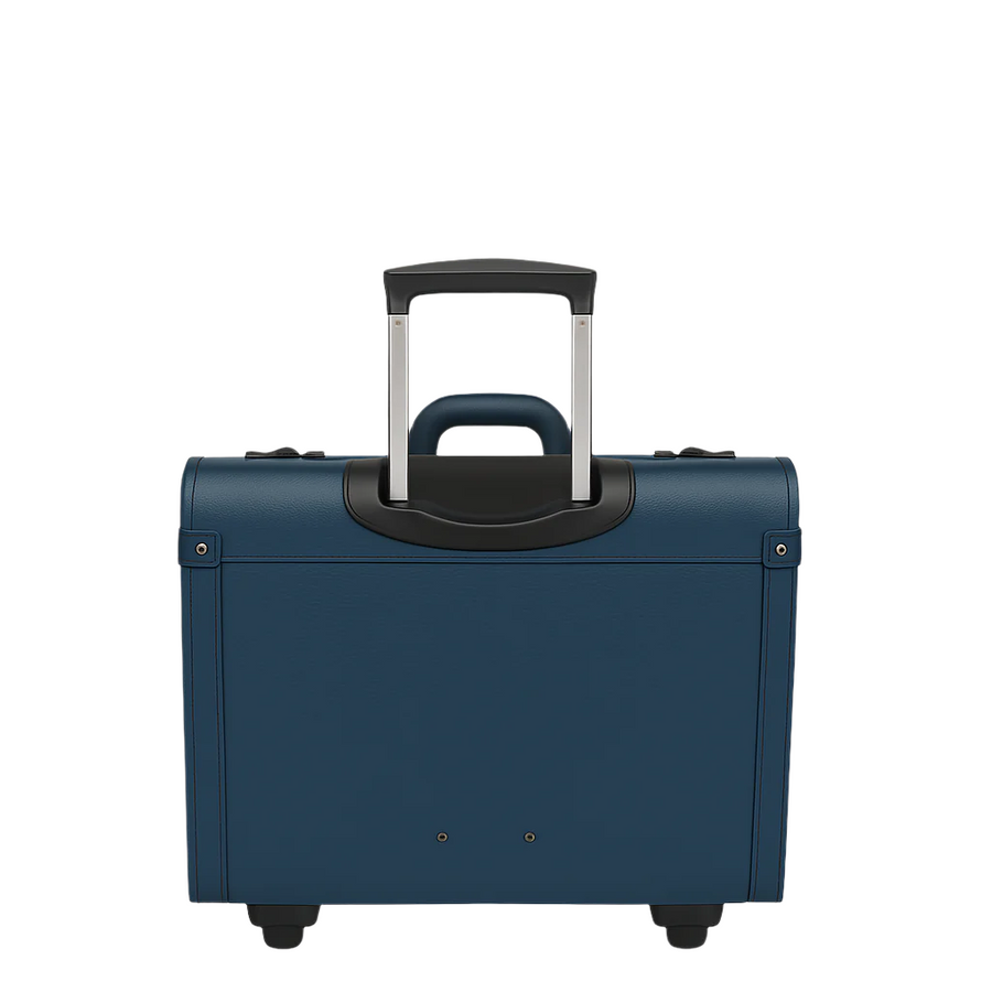 Premium Edition Italian Four Wheel Leather Brown Trolley Bag