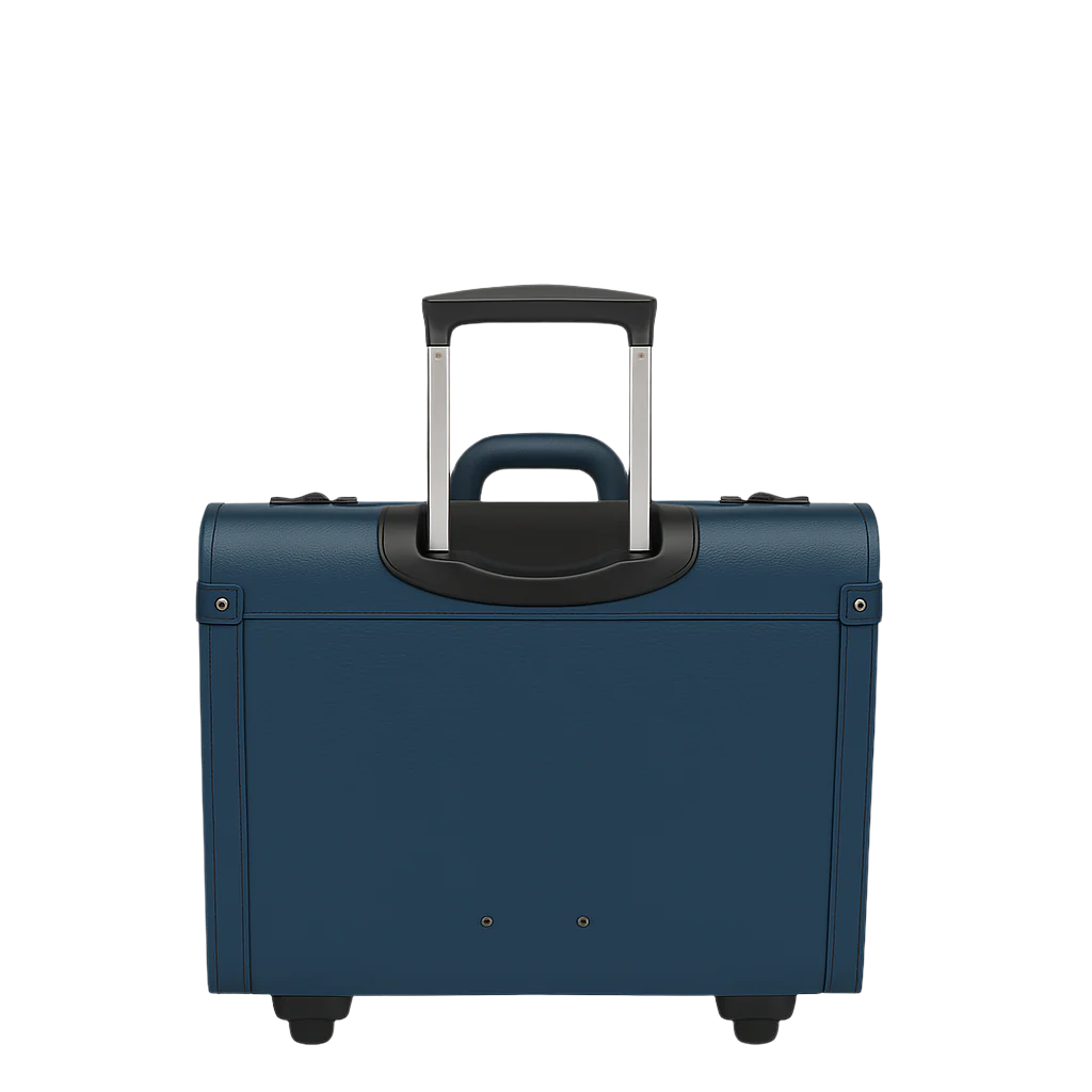 Premium Edition Italian Four Wheel Leather Brown Trolley Bag
