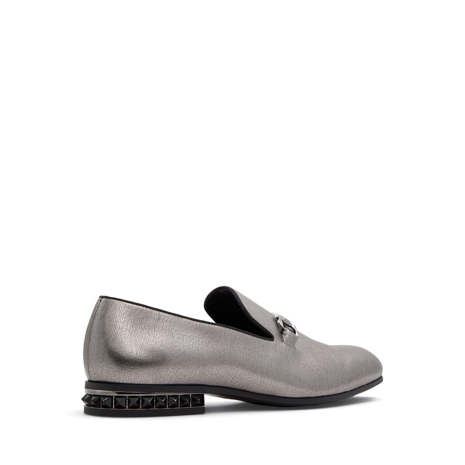 Studded Silver Loafers