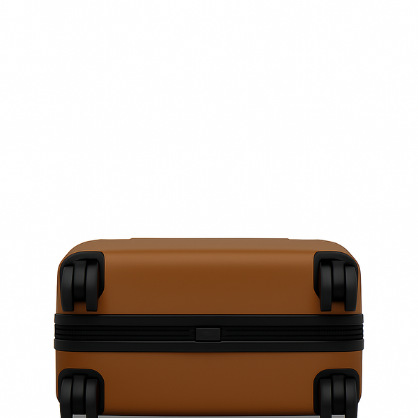 Luxury Wide Tan Trolley Luggage Bag