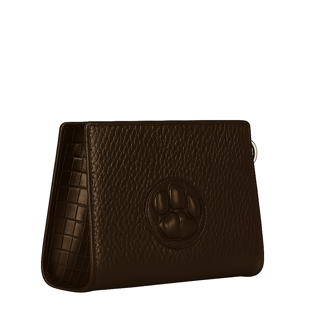 Men's Black Croco Leather Handbag