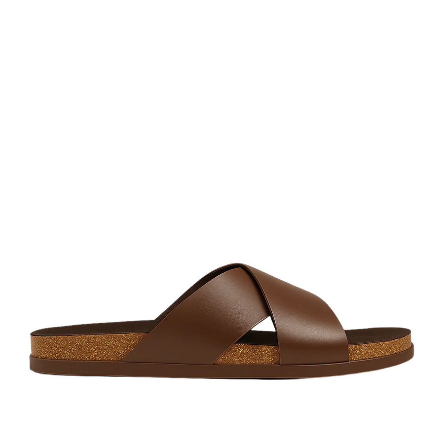 Pure Elegance Burgundy Leather Slipper