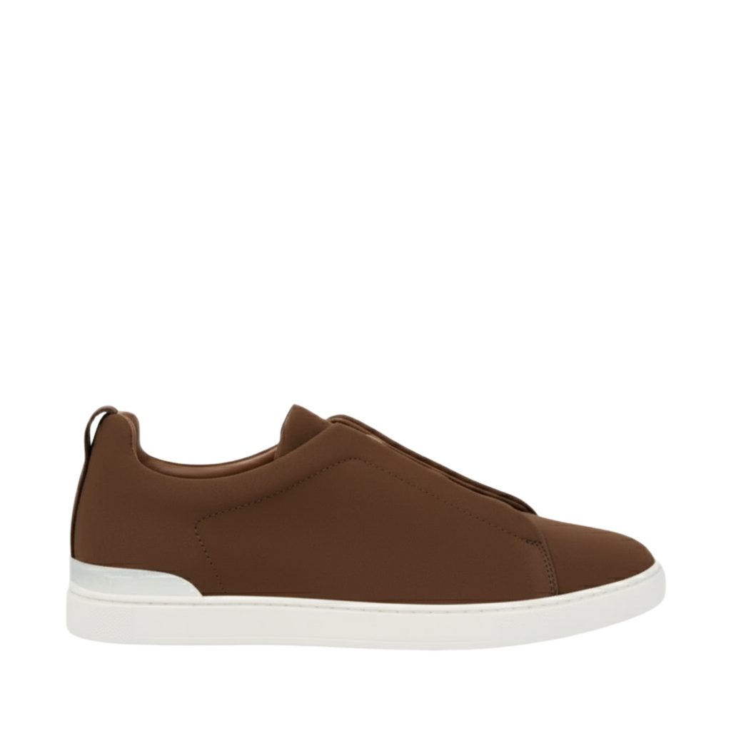 Luxury Edition Triple Stitch Brown Sneaker for Men's