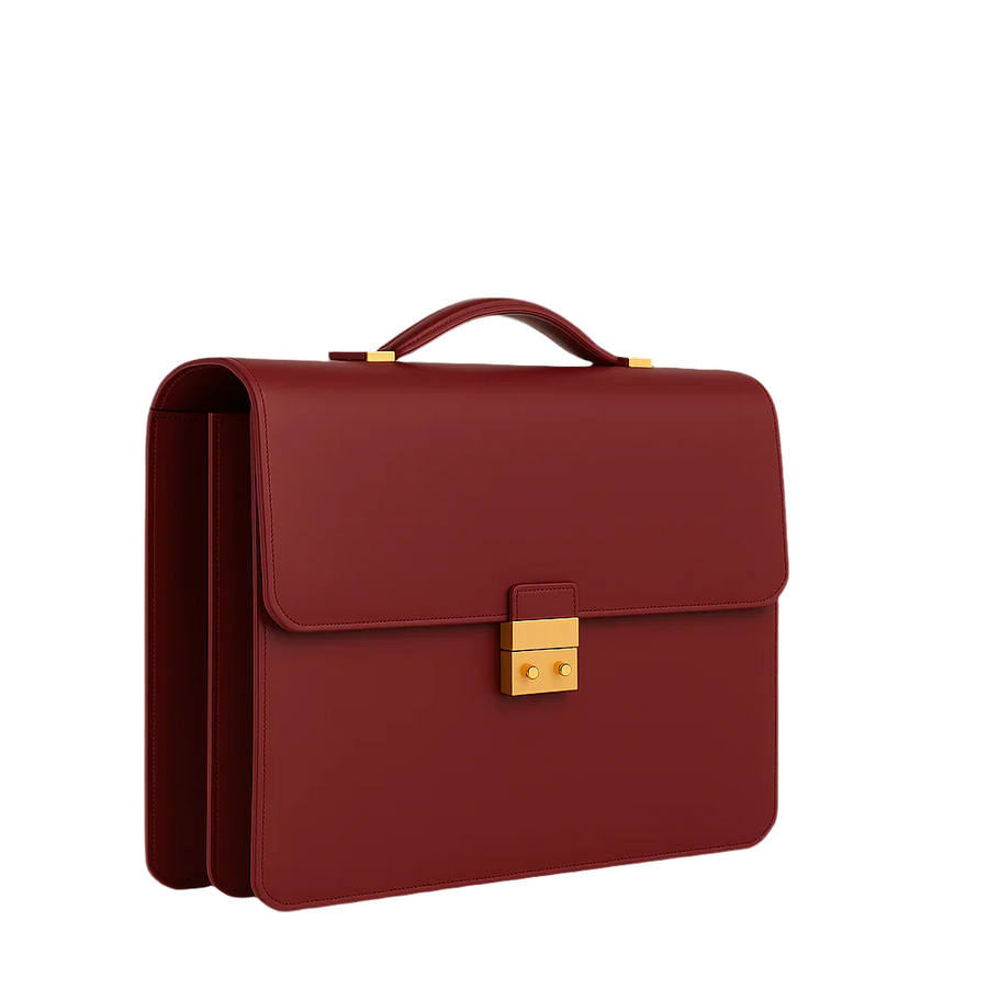 Men s Double Compartment Classy Tan Briefcase