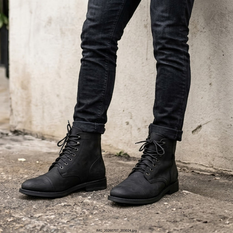 Captain Cap Toe Ankle Boots