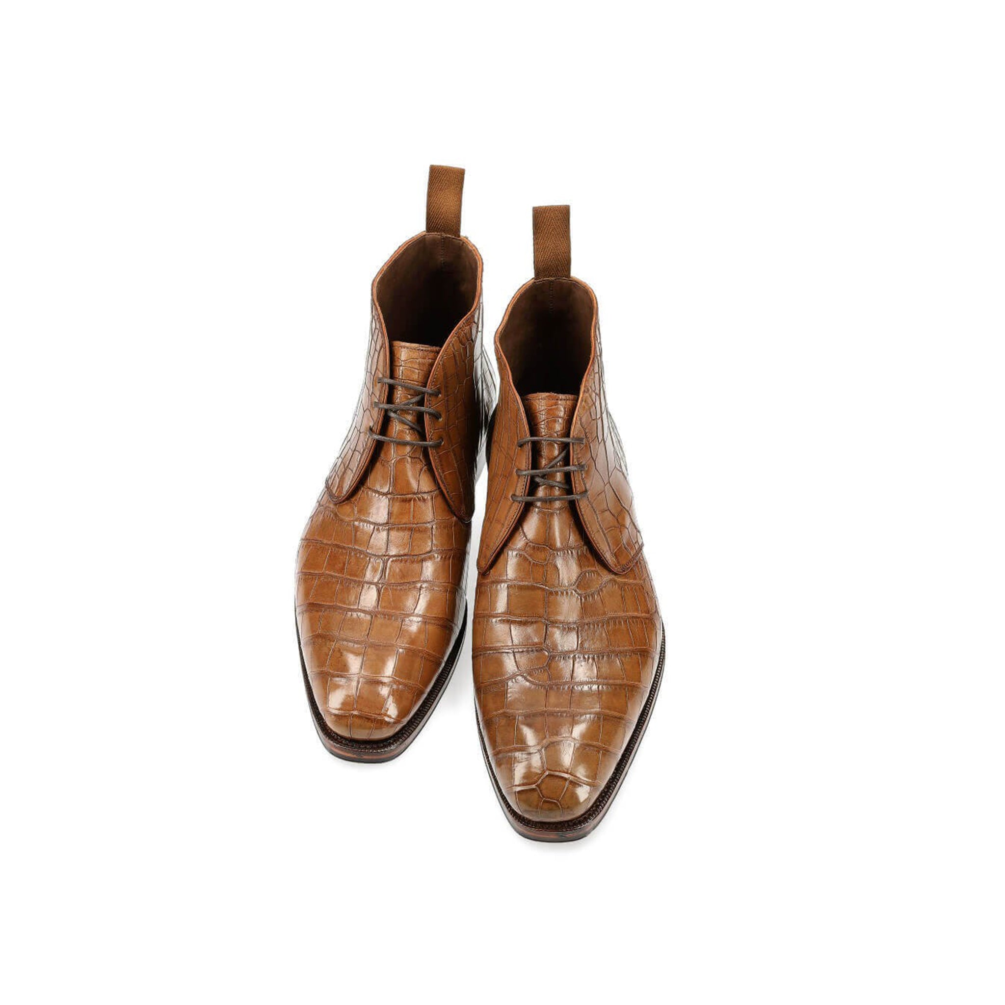Walnut Croco Chukka Boots