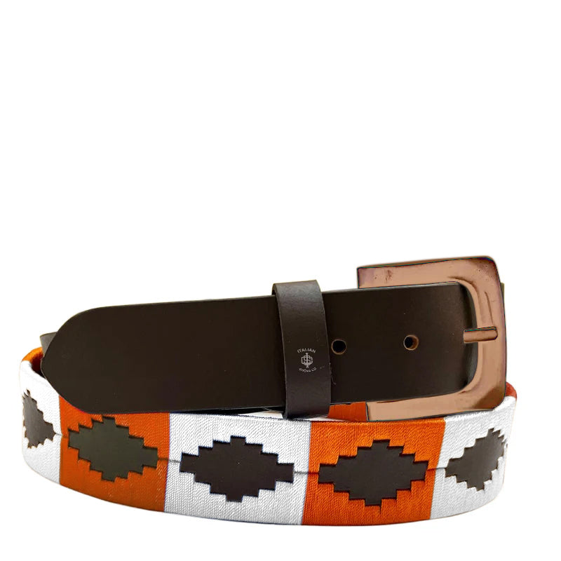 Handmade Stile Polo Premium Silver Buckle Leather Belt