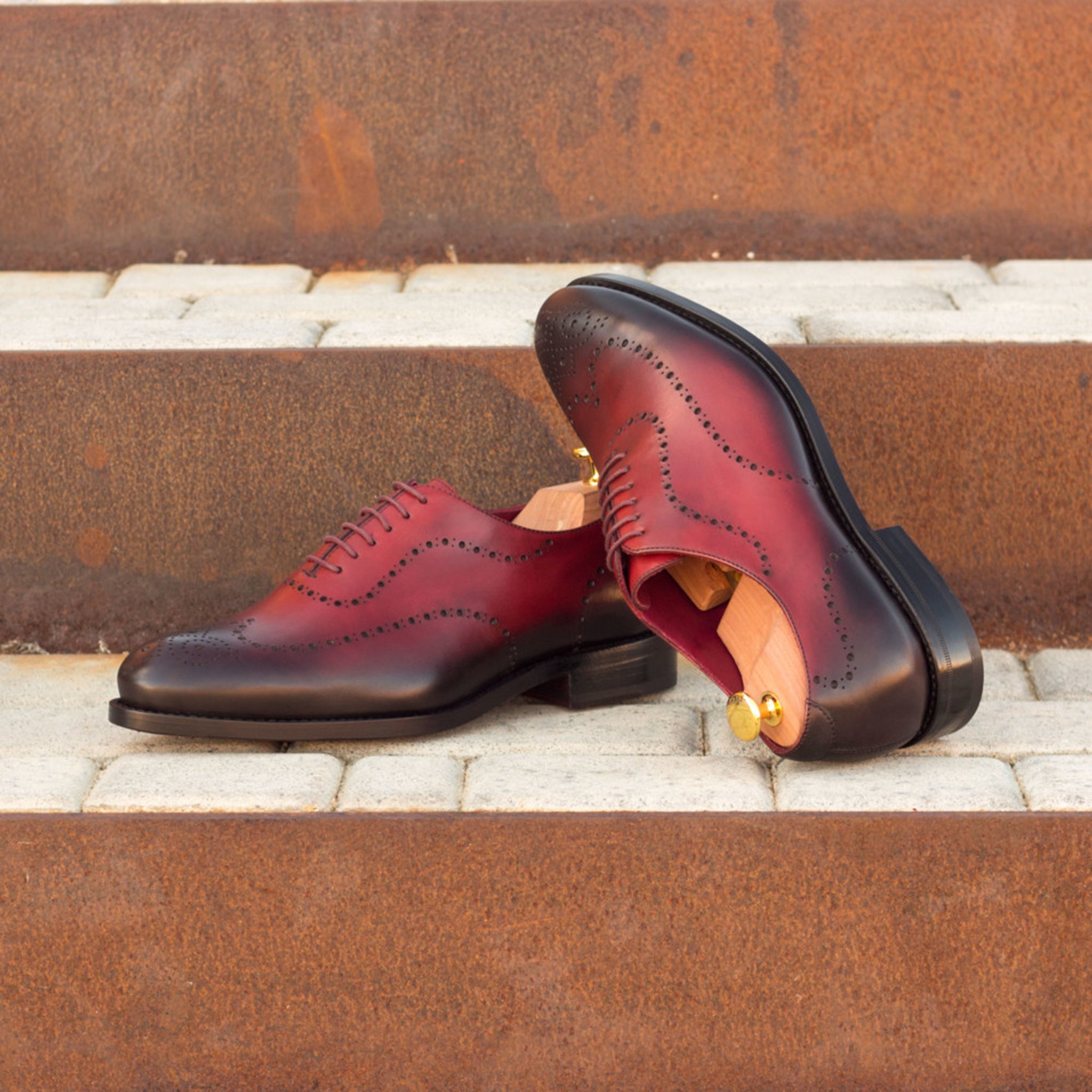 Burnished Leather Wholecut Brogues